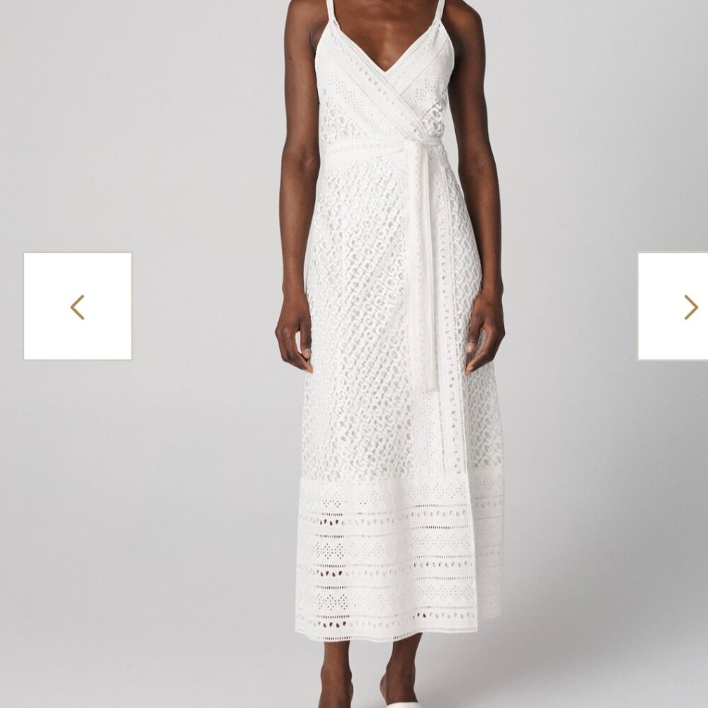 White Evangelia White Wrap Dress by Diane Von Furstenberg - Picture 2 of 15